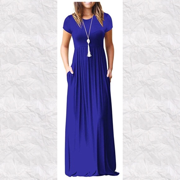 cobalt blue maxi dress